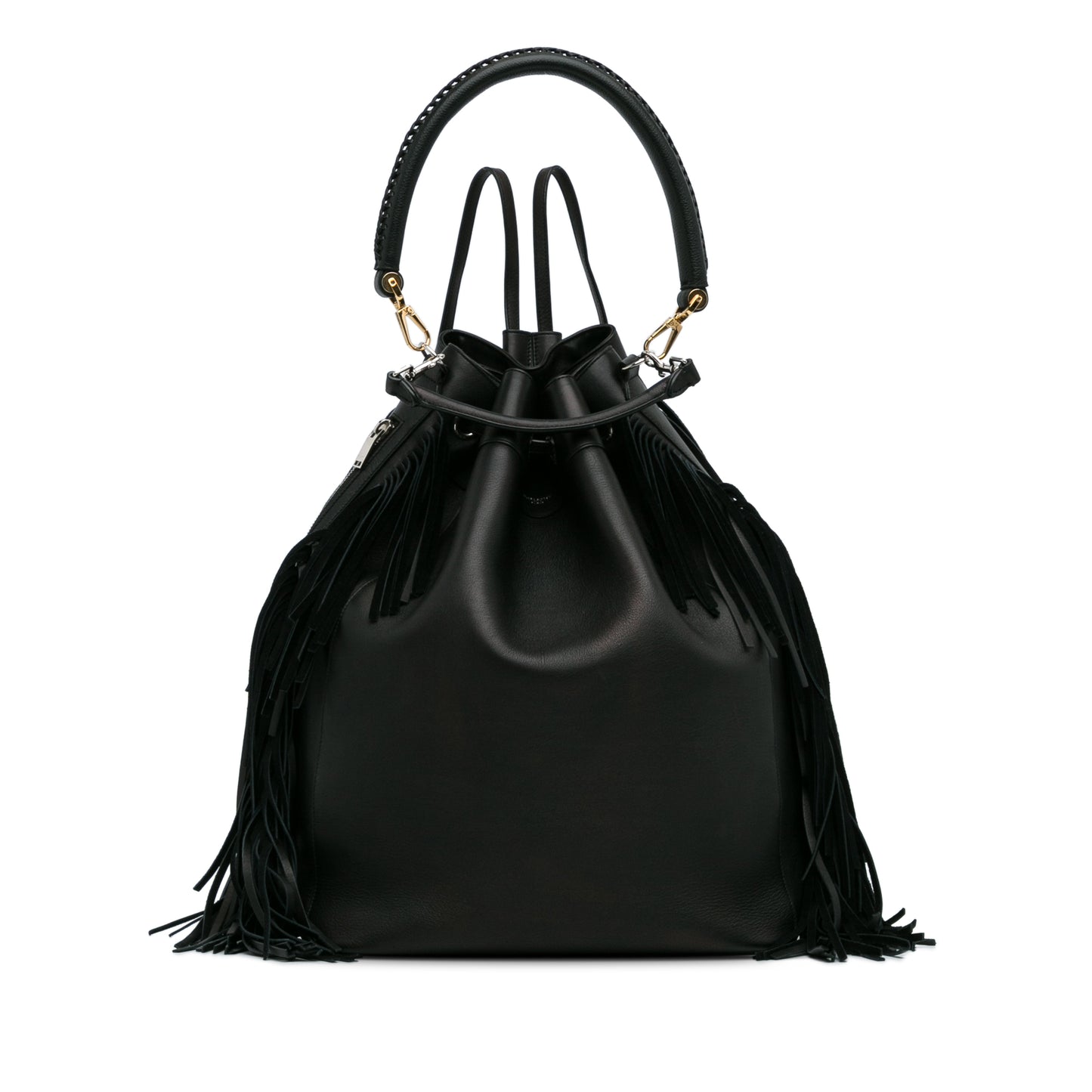 Saint Laurent Festival Fringe Drawstring Backpack