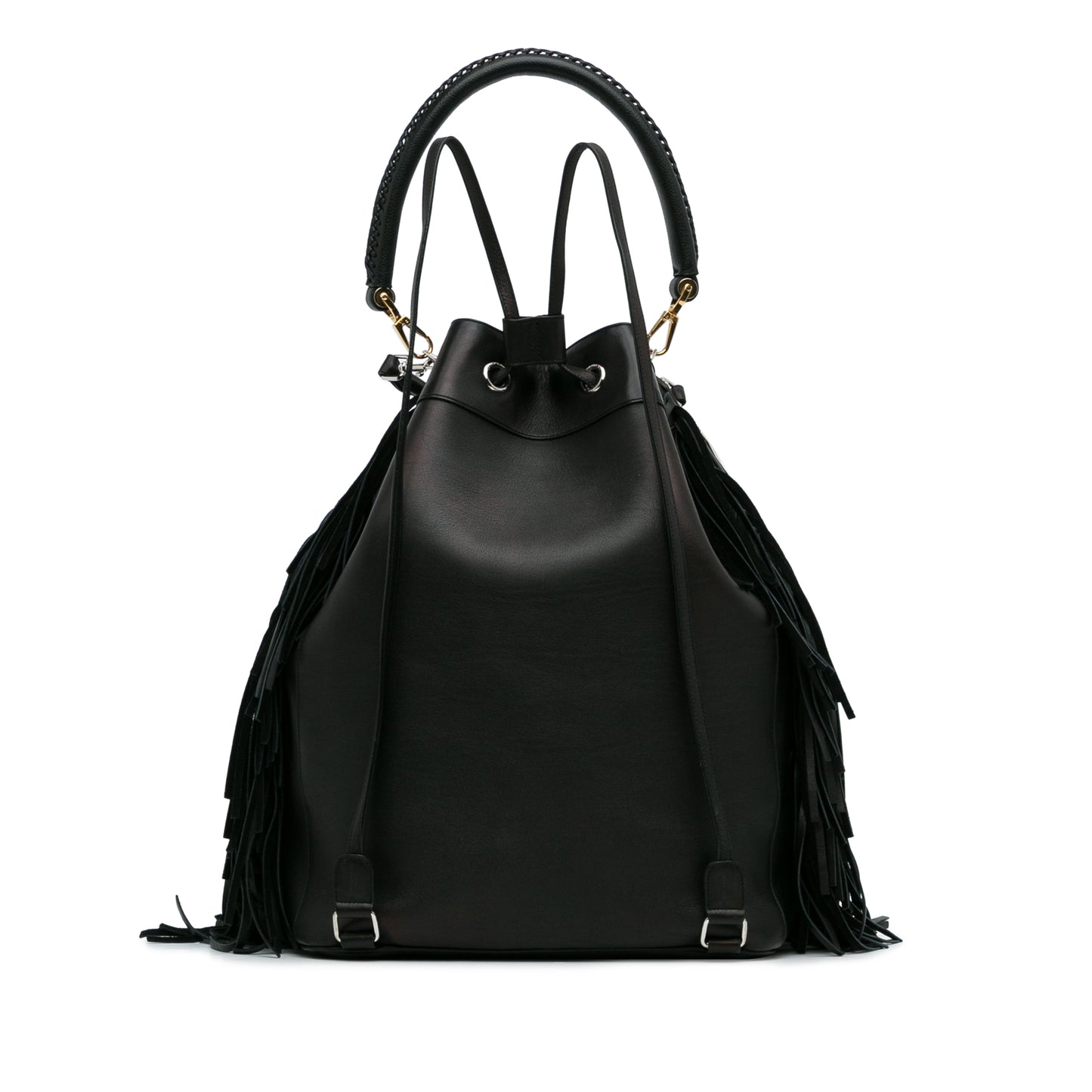 Saint Laurent Festival Fringe Drawstring Backpack