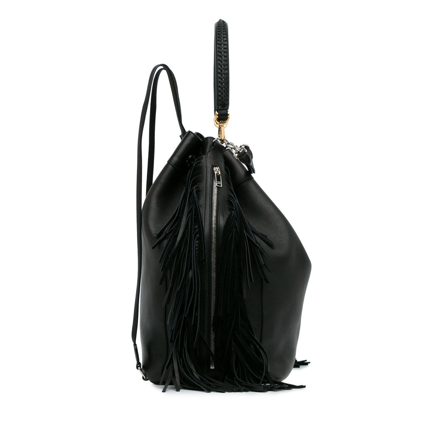 Saint Laurent Festival Fringe Drawstring Backpack